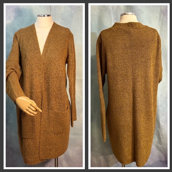 Long Mustard Cardigan (NWOT) - Picture 2 of 7